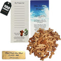 Holy Land Market 100 Olive Wood Pocket Crosses - 2.5 Inch Handmade Jerusalem Crucifix | Christian Gifts with Certificates & Lord Prayer Card | 100 Holy Land Olive Wood Crosses