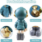 Dosker Astronaut Statues Spaceman Sculpture Polyresin Arts Gifts Light Blue Figurine Ornament Room Decor for Men,Home and Crafts Desktop Accessories Tabletop Decoration, Living Room, Office, Bookshelf