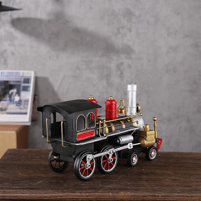 Metal Antique Vintage Car Model - Classic Collection Model Train Decor Metal Truck Christmas Decor Vintage Train Model Decorative Collectible