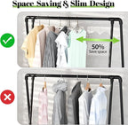 Wire Metal Clothes Hangers Bulk 100 Pack, 16 Inch 12 Gauge Standard Size, Slim Space Saving for Coat Suits Shirts Pants Skirts, Non Slip, Bronze
