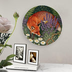 William Morris Lavender And Fox Ceramic Decorative Plate of 6", 7", 8", 10", Customize Christmas Design Porcelain Dessert Plate Set, Custom Gifts, Display Kitchen Decorations Wall, with Display Stand