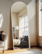 Delma Full Length Mirror, Large Floor Mirror for Wall, Bedroom, Bathroom, Living Room with Aluminium Frame (Stand, Arch 69x24, Silver)