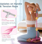 Pedal Resistance Bands with Handles, Durable 6-Tubes Multifunction Pedal Resistance Band, Natural Rubber Foot Pedal Resistance Bands, Fitness Resistance Bands for Abdomen, Waist, Arm, Leg
