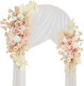 Ting's time Wedding Arch Flowers Artificial Silk Large Flower Swag Boho Styles Reception Backdrop Floral Decor for Wedding Party Ceremony, Pack of 2 (Beige)