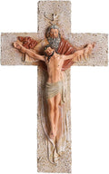 Rlcvecv Crucifix Wall Cross,Jesus Wall Art Cross Decor Catholic Gifts,Religious Crosses for Home Decor