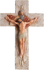 Rlcvecv Crucifix Wall Cross,Jesus Wall Art Cross Decor Catholic Gifts,Religious Crosses for Home Decor
