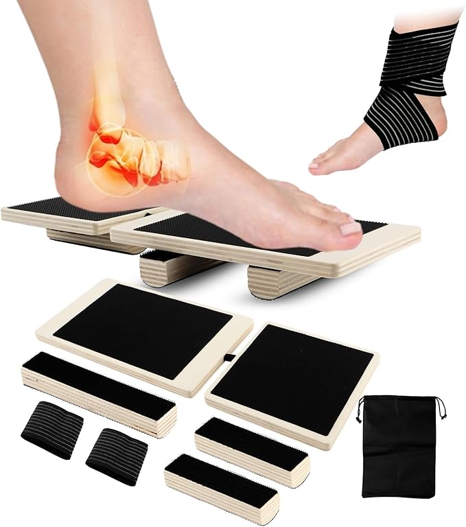 Ankle Strengthener, Ankle Board Single Foot Balance Board, Non-Slip Wobble Boards Foot Stretcher for Stability Rehab Pain Relief, Posture Corrector Arch Trainer