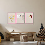 Small Linen Bulletin Board,10.2"x14.2" Pink Wood Frame Bulletin Boards,Beige Linen, Pin Board for Home Kitchen Office Decorative(PK-2636)