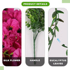 12 Bundles Morning Glory Artificial Flowers for Outdoor Decoration UV Resistant Fake Plastic Plants Artificial Greenery for Indoor Outdoor Garden Patio Window Box Home Decor