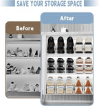 CiBiZi Shoe Slots Organizer 10Pack Metal Shoe Stackers for a Pair of Shoes Display Shelf Shoe Holder Shoe Storage Closet Organizers Shoe Space Saver Organizador de Zapatos Black