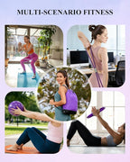 Home Workout Pilates Kit for Women, Better me Pilates Ring and Ball Set Essentials Equipment, with 5 Resistance Bands, Massager Roller, Yoga Starter Accessories for Toning Arms, Thighs & Core