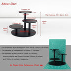Frosted Acrylic Table Display Stand for Figure Small Display Risers Black for Succulent Plants 3 Tier Round Risers for Decor 1 Pack