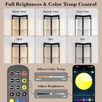 5-Tier Corner Shelf with RGB LED Light, 65" Tall Display Cabinet with Storage, Remote & APP Control, Adjustable Brightness/Color Temp, Floor Lamp with Shelves for Living Room Bedroom (Black)
