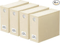 SpaceAid 4 Pack Bed Sheet Organizers and Storage, Foldable Sheet Organizer for Linen Closet, Sheets Set Folder Keeper with Window XL (Queen & King Size) Organizing Bedding Container, Beige