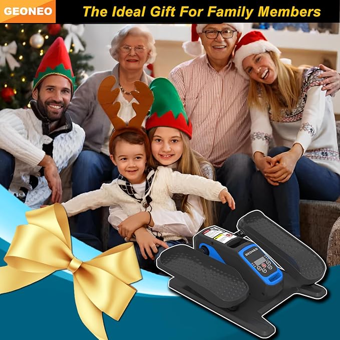 Under Desk Elliptical Machine, Electric Elliptical Exerciser for Senior, Quiet & Small Electric Seated Pedal Exerciser for Home with Display Monitor, Remote Control & 12 Adjustable Speeds