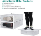 PARANTA 6-Piece Boot and Shoe Storage Box, Stackable Clear Plastic Shoe Box, Space-Saving Shoe Organizer for Boots, Sneakers, and High Heels, Clear