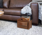 HofferRuffer Magazine Basket Holder, Foldable Magazine Rack, Document File Holder Organizer, File Folder, Newspaper Storage Bin Organizer for Home or Office (Brown)