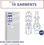 Hefty Hanging Compression Bags 3 Extra Long Vacuum Garment Storage Bags for Clothes, Travel, Closet Organization (60 X 27 Inches) (X-Large)