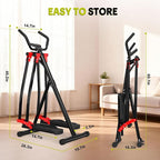 HOTSWEAT Air Walker Exercise Machine, Air Walker Elliptical, Foldable Cardio Cross Trainer Glider for Small Space, Full Body Workout Elliptical Machine for Home Gym