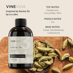 VINEVIDA Santal Bliss Fragrance Oil for Cold Air Diffusers 4 Fl Oz - Essential Oils for Diffuser Oil Refill & Air Freshener Room Spray