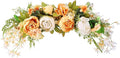 DULRLLY Artificial Peony Flower Swag, 30 in Wedding Arch Flowers, Faux Floral Swag for Lintel, Over The Door Decorative Swag, Rustic Artificial Floral Swag for Home Decor (4)