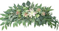 WYSRJ 28inch Artificial Succulents Swag Decorative Swag with Eucalyptus Leaves and Succulents Greenery Swag Farmhouse Wedding Arch Flowers for Indoor Outdoor Party Decoration