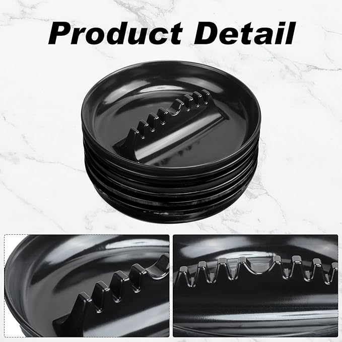 Reginary 12 Pcs Round Ashtray Large Plastic 6.69" Ashtray Holder Vintage Ash Tray for Indoor Outdoor Home Bar Restaurant Tabletop Ash Tray