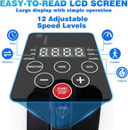 Under Desk Elliptical Machine, Electric Under-Desk Elliptical for Seniors - Mini Elliptical Exercise Equipment for Home with 12-Speed Touch Screen, Remote Control & Reversible Motion