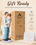 Father and Daughter Figurines, Dad Gifts from Daughter, Best Birthday Dad Gifts, Sculpted Hand Painted Statue, Perfect for Christmas, Thanksgiving, Fathers Day, Anniversary.