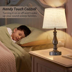 EJIAXIN Table Lamps for Bedrooms Set of 2 - Touch Bedside Lamps with USB C+A Ports - Dimmable Nightstand Lamps for End Tables Farmhouse Night Stand Lamps for Living Room Bed Side Guest Room