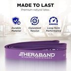 THERABAND High Resistance Band, Extra-Heavy Elastic Super Band for Full Body Workouts, Physical Therapy, Strength Training, Durable 41” Loop Exercise Band, 50 lbs Resistance