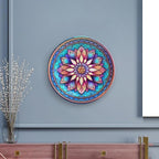 Morocco Floral Watercolor Stained Glass Print Decorative Plates Home Decor Ceramic Plates, Dinner Plates Display for Kitchen, Hallway Console Side Table, Presents for Family Friends, 7 Inch