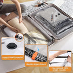 12 Pack Space Saver Bags with Rechargeable Electric Pump, Vacuum Storage Bags for Travel & Home, Compression Bags for Luggage, Clothes, Bedding & Blankets, Cabin-Size Vacuum Sealer Bags