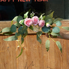Artificial Peony Swag, 15.7inch Pink Flowers Swag Floral Swag Arrangements Decorative Wedding Arch Flowers for Wedding Arch Front Door Wall Decor