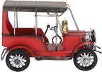 Antique Car Model Metal Vintage Retro Car Toys, Iron Craft Desktop Ornament with Warm Finish, Decorative Accessory for Home Office Bar and Car Enthusiast Collection