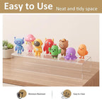Acrylic Shelf Riser 15x4.7x3 pack of 2, Desktop Rectangular Acrylic Tray Pedestal Stand for Home Décor, Figures, Manga or Other Collectibles, 15x4.7x3 Inch