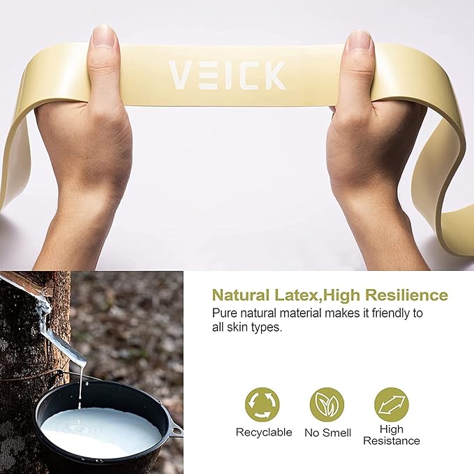 VEICK Resistance Bands for Working Out, Exercise Bands, Workout Bands, Pull Up Assistance Bands, Long Heavy Stretch Bands Set for Men Women, Power Weight Gym at Home Fitness Equipment