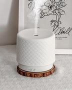 Essential Oil Diffuser, 280ml Ceramic Aromatherapy Diffuser with Ultrasonic Cool Mist Humidifier, Timer, Auto Shut-Off, Large Room Aroma Diffuser for Home, Bedroom, Office, Yoga