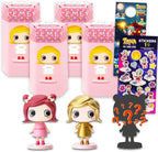 Ilemer Doll Blind Box Mini Figure Set - Bundle with 3 Blind Boxes with Dolls Plus Stickers, More | Ilemer Mini Figure Dolls Collectibles