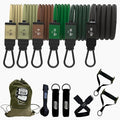 Bodylastics Patented Basic Series Resistance Band Set - 5 Resistance Bands with Snap Reduction Tech, 2 Handles, 2 Ankle Straps, 1 Door Anchor & 1 Carry Bag