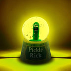 Rick and Morty Pickle Rick Multicolored Light-Up Mini Snow Globe with Glitter | 3 Inches Tall