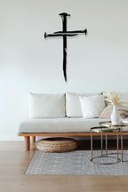 RESACO Wall Cross Jesus Crosses Wall Decor Religious Metal Wall Art Minimalist Decorations for Church Home Office Baptism Decor Gift for a Christian（14x23in）