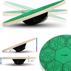 Yes4All Versatile Wooden Wobble Balance Trainer Board with 360 Degree Rotation