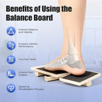 Enmja Ankle Balance Board, Foot Strengthener Exerciser for Sprained, Foot Stability Trainer, Single Leg Foot Stretcher, Posture Corrector, Physical Therapy for Plantar Fasciitis Relief