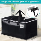 Extra Large Moving Boxes-Moving Bags with Zipper, Carrying Handles and Tag Pocket-Moving Supplies for Space Saving-Totes for Storage-for moving, Storage, Camping and Travel 93L-2 Pack