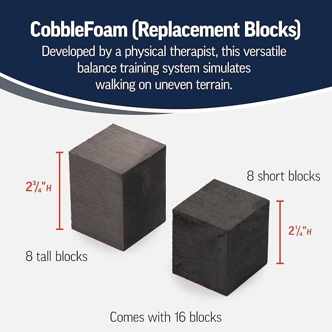 OPTP CobbleFoam Uneven-Surface Balance Trainer - Versatile Balance Board Training System Developed by a Physical Therapist for Injury, Surgery, Rehabilitation, and Sports Training