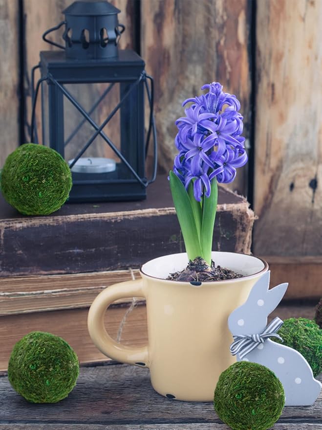 Biubee 12Pack Decorative Faux Dried Moss Balls- 2.2" Artificial Green Plant Mossy Globes Handmade Sphere Moss Gift for Home Dough Bowl Vase Chinoiserie Decors Party Wedding Display