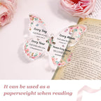 Christian Gifts for Women Faith, Butterfly Acrylic Plaque Sign, Christian Gift for Women on Mothers Day Birthday, Spiritual Present for Female Friend Family, 5x3.8x0.5 Inch - Pink