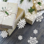 36pcs Snowflakes-Christmas Tree Decorations, Snowflake Ornaments for Tree, Plastic Glitter White Snow Flakes Ornaments, Christmas Indoor Winter Wonderland Decor