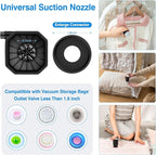 Cordless Electric Pump for Vacuum Storage Bags Travel Air Pump for Various Space Saver Bags Portable Rechargable Seal Bag Pump for Compression Clothes, Blanket, Luggage (Black Pump Only)